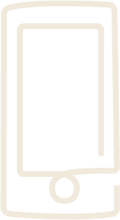 icône en one line draw (1 seul tracé) d'un téléphone
